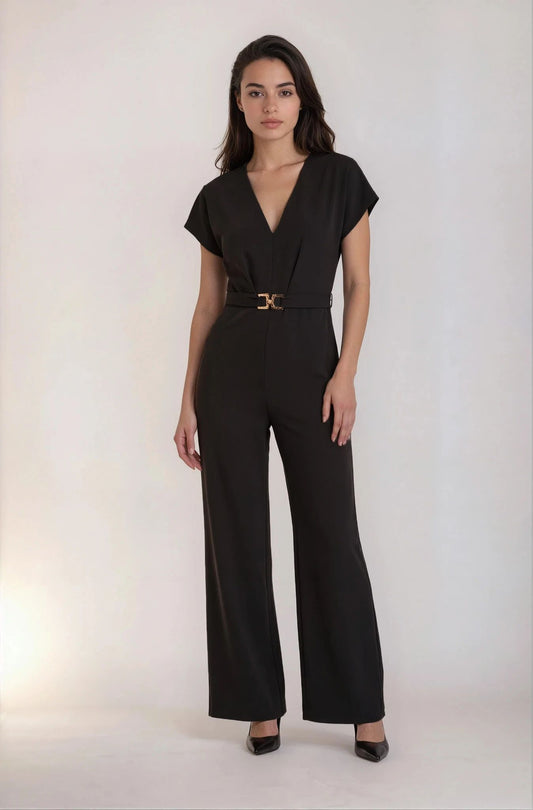 Tuta con scollo V e accessorio