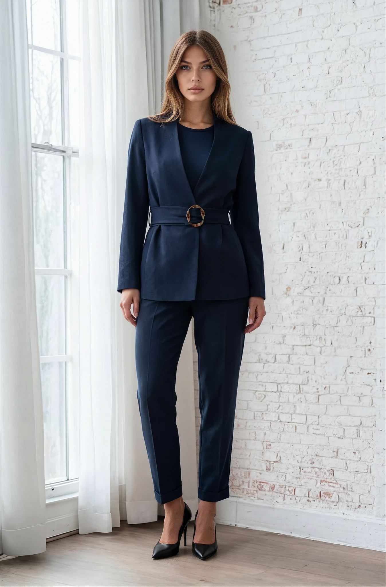 Pantalone con spacchi e bottoncini