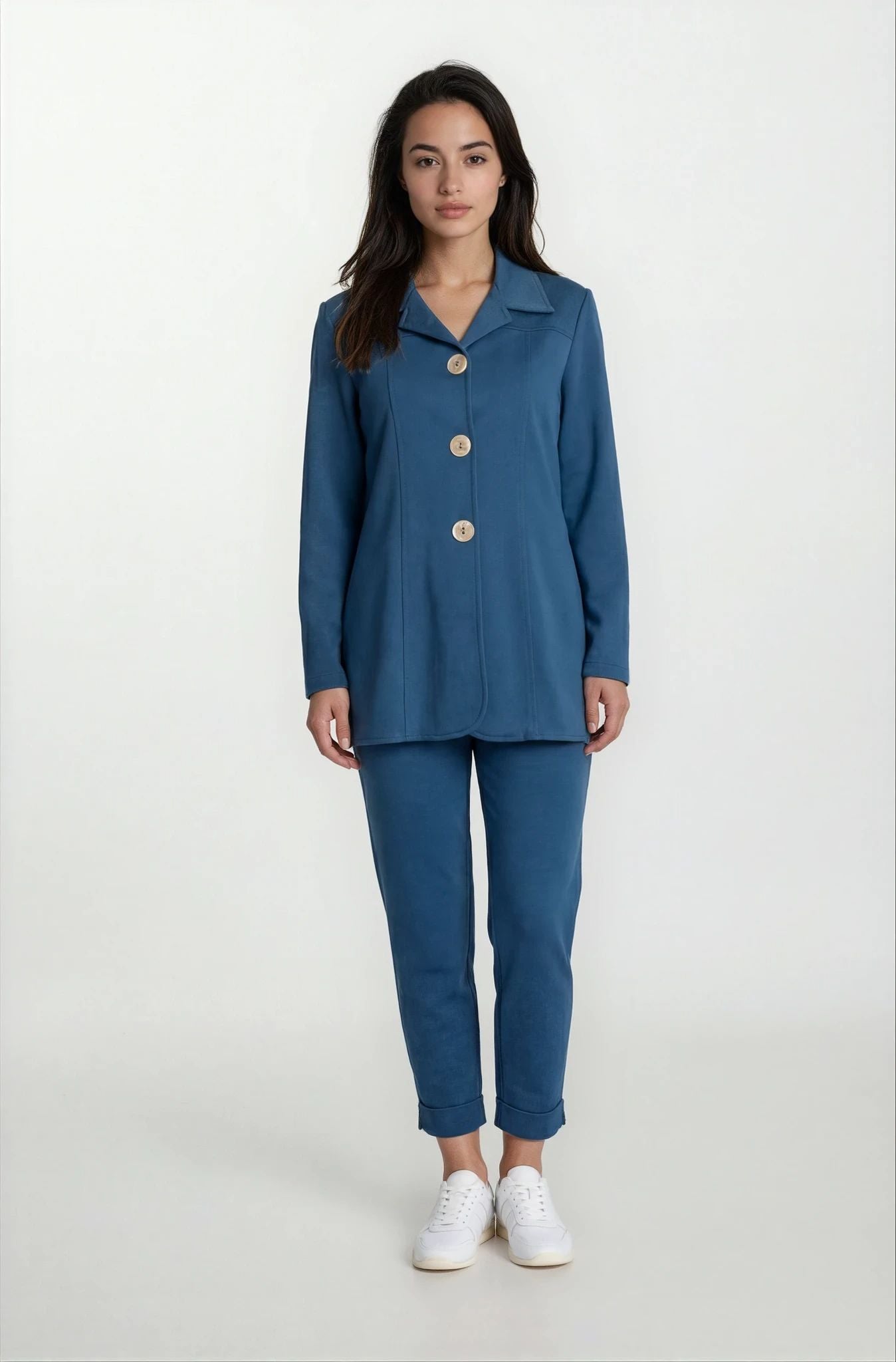 Giacca camicia con bottoni in madreperla