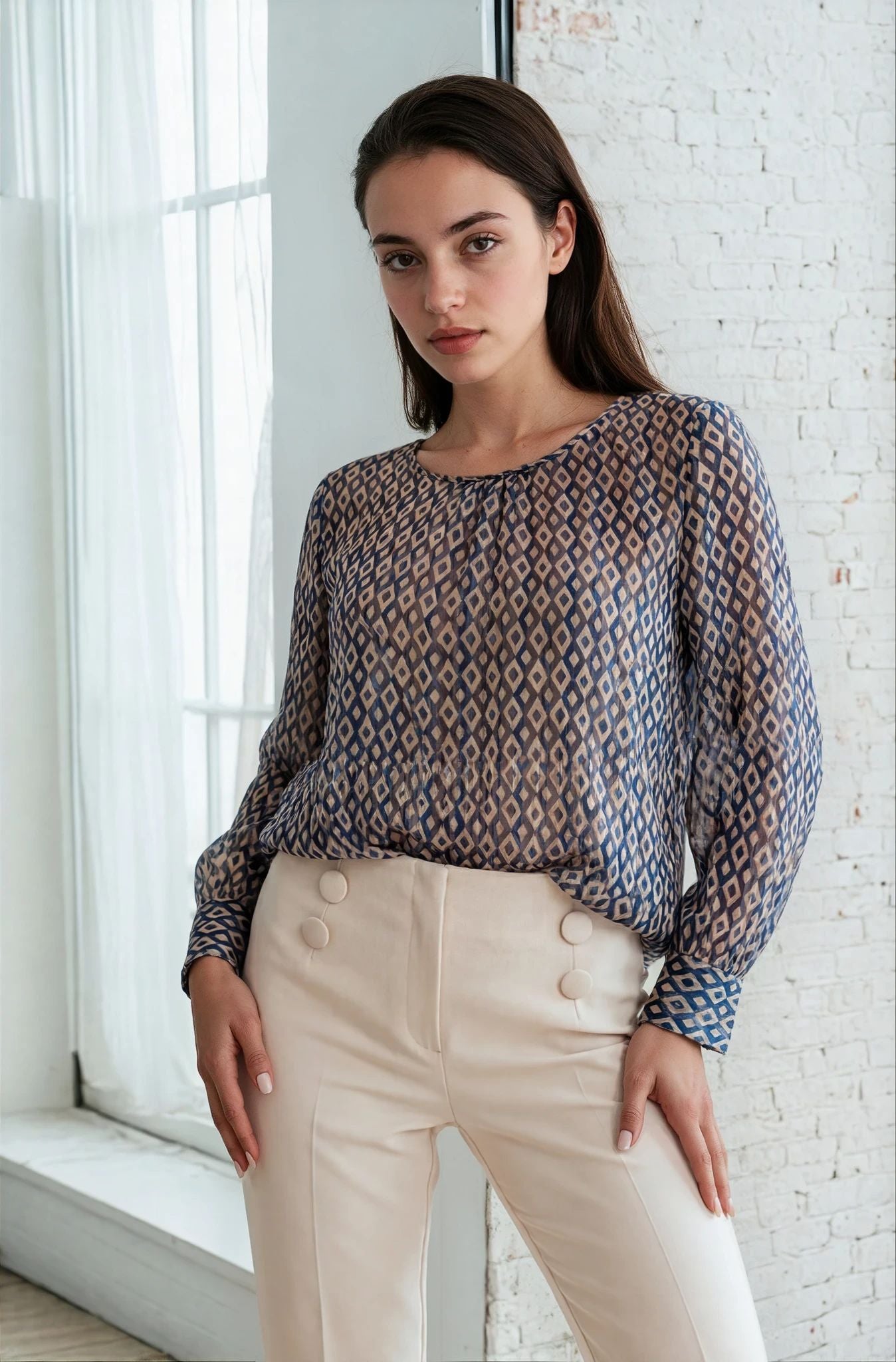 Casacca lurex con arriccio