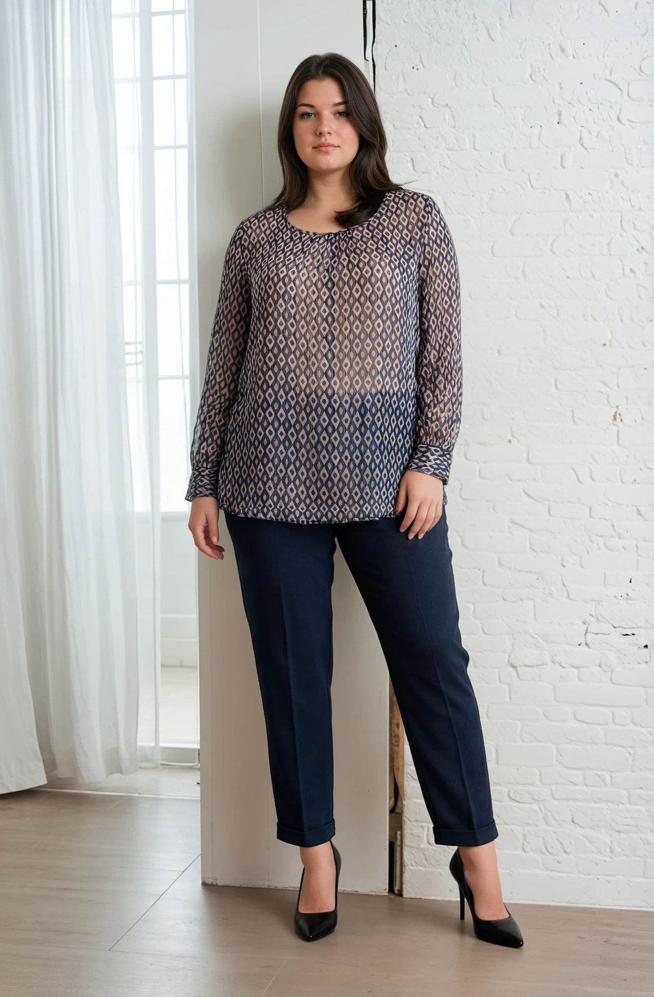 Casacca lurex con arriccio curvy