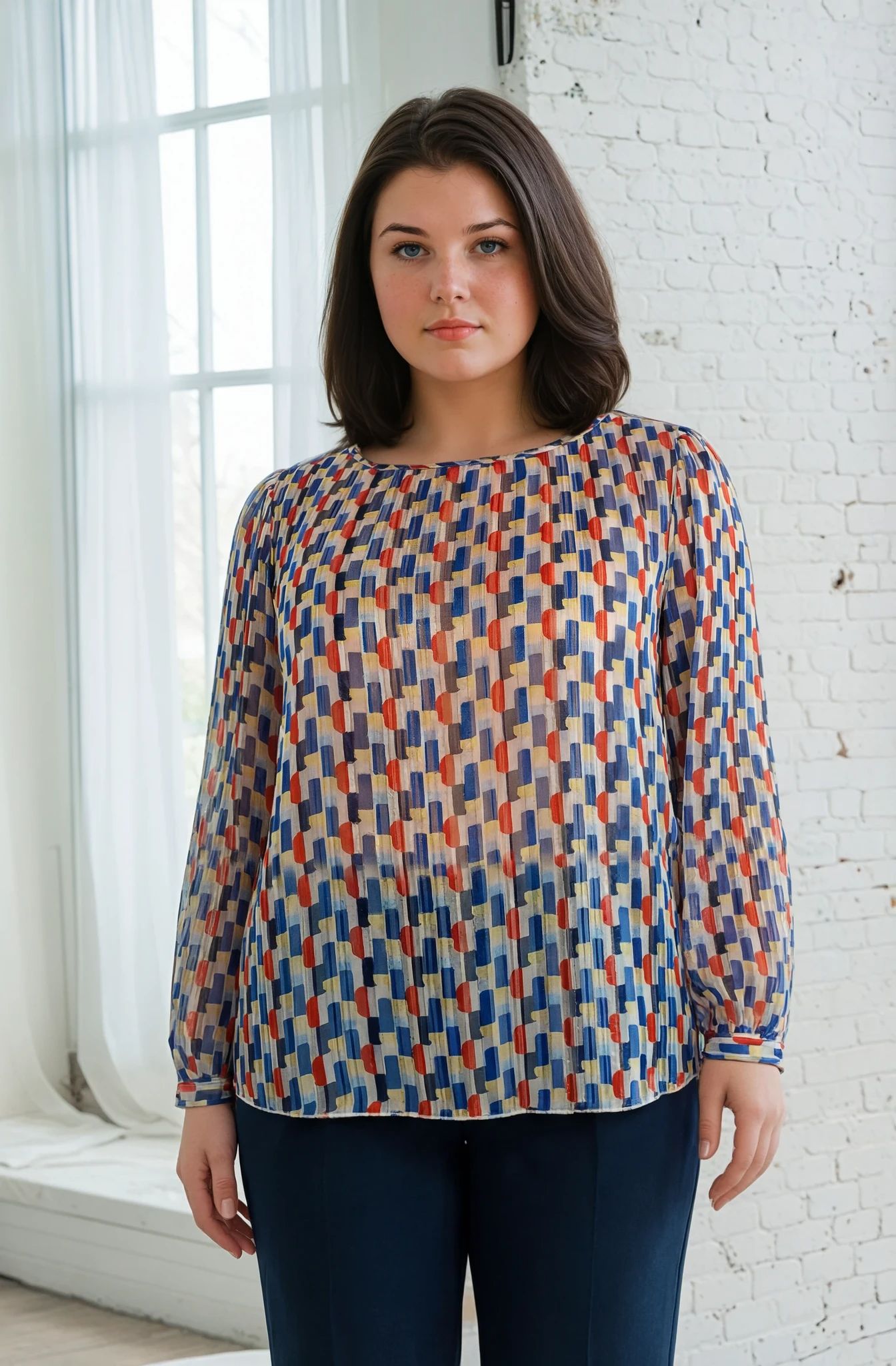 Casacca lurex con polsini curvy