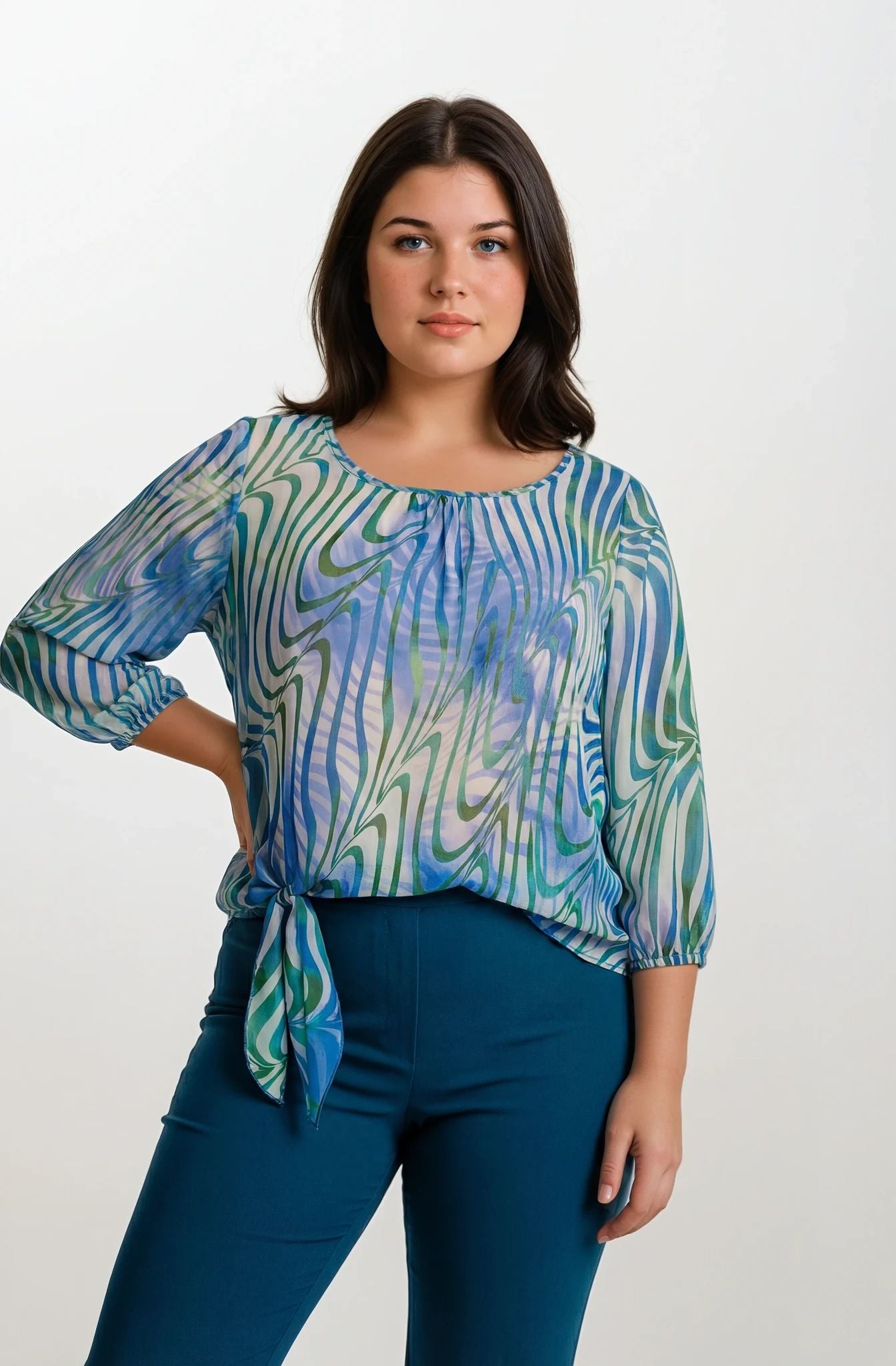 Casacca con arriccio e nodo curvy