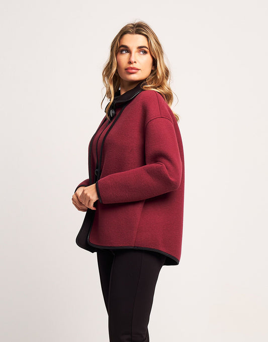 Giacca in doppio jersey con cappuccio