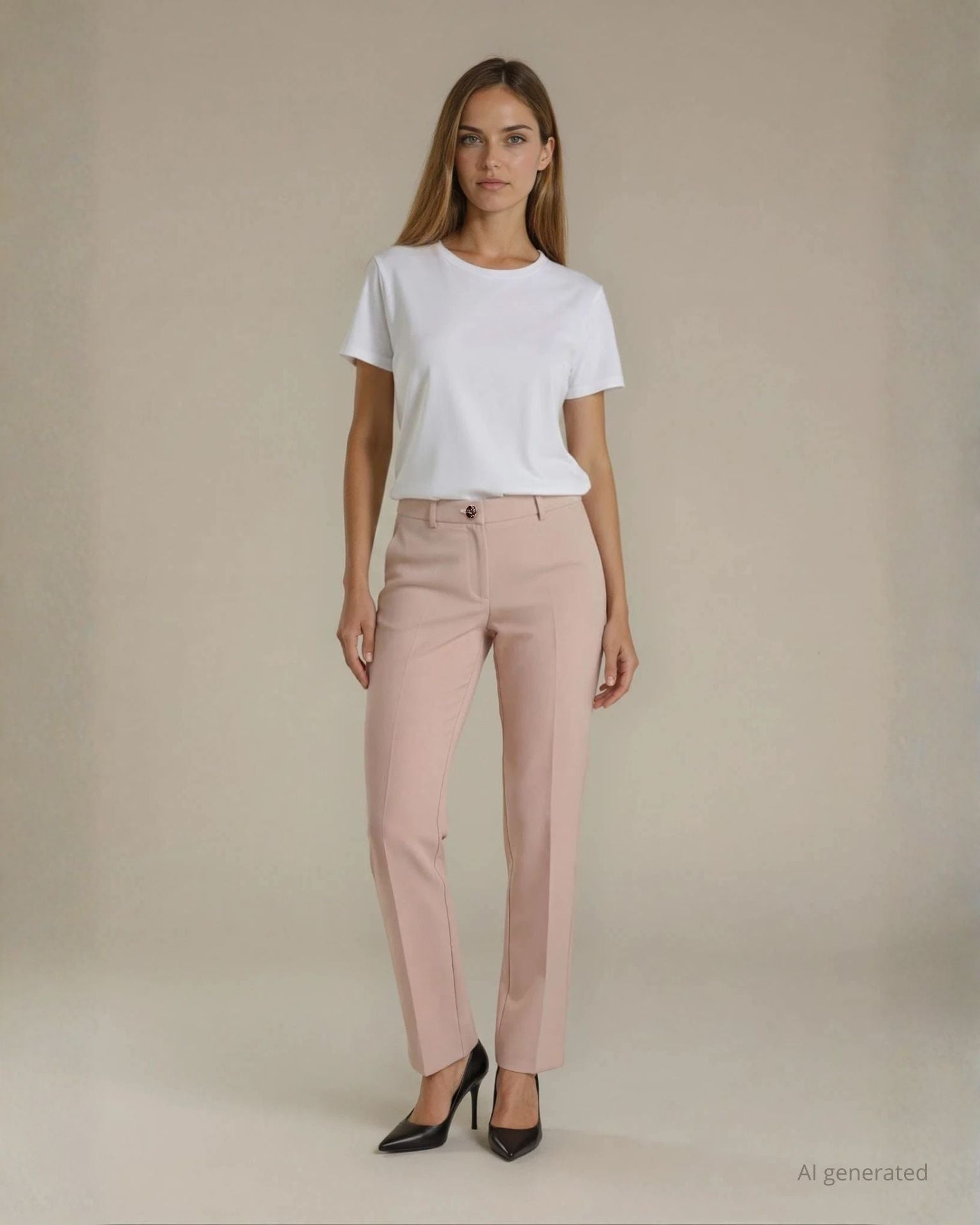 Pantalone gamba dritta con svasatura