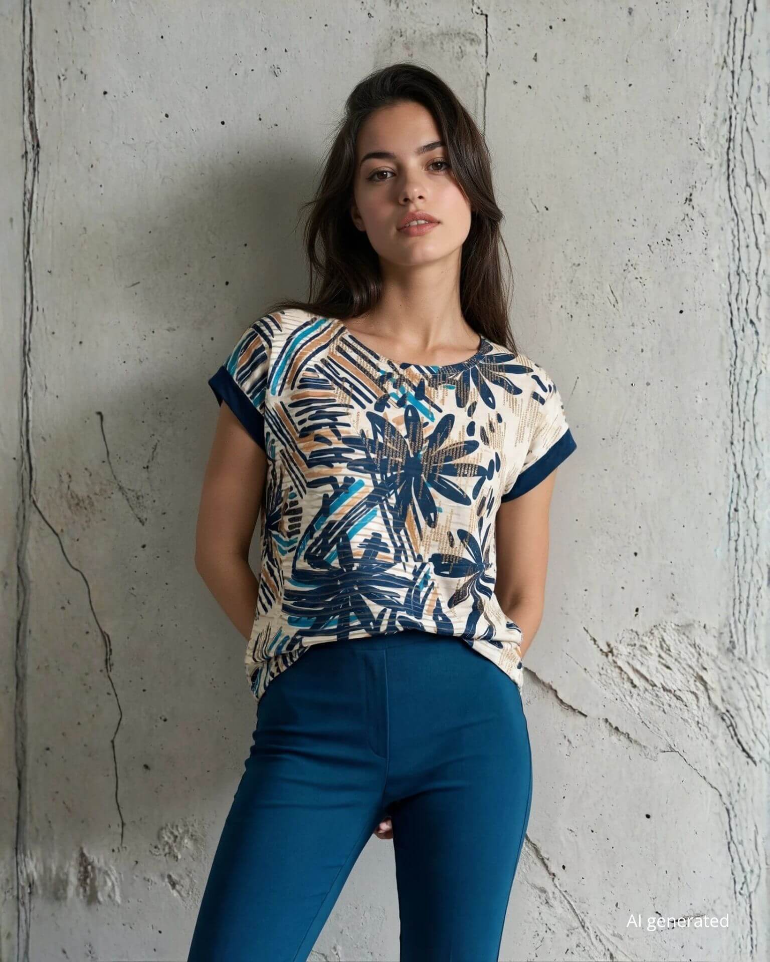T-shirt a scatola con trasparenze e lamina