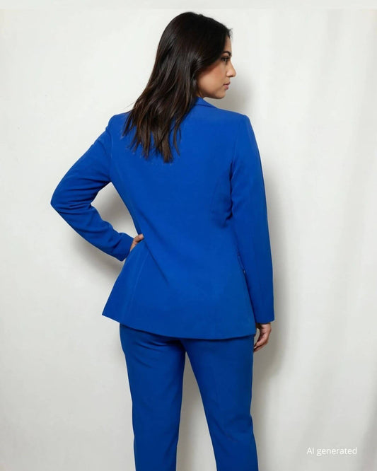 Giacca bistretch con bottoni e pattine curvy