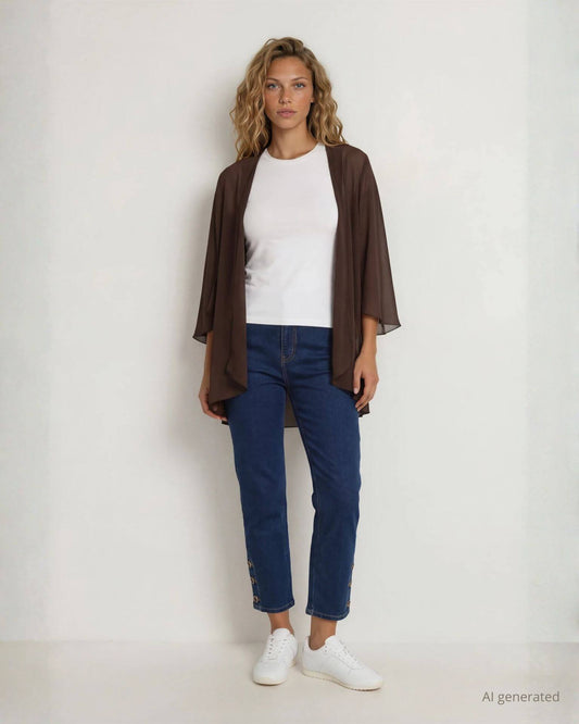 Caban con maniche e spacco