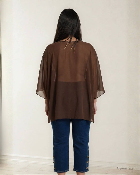 Caban con maniche e spacco curvy