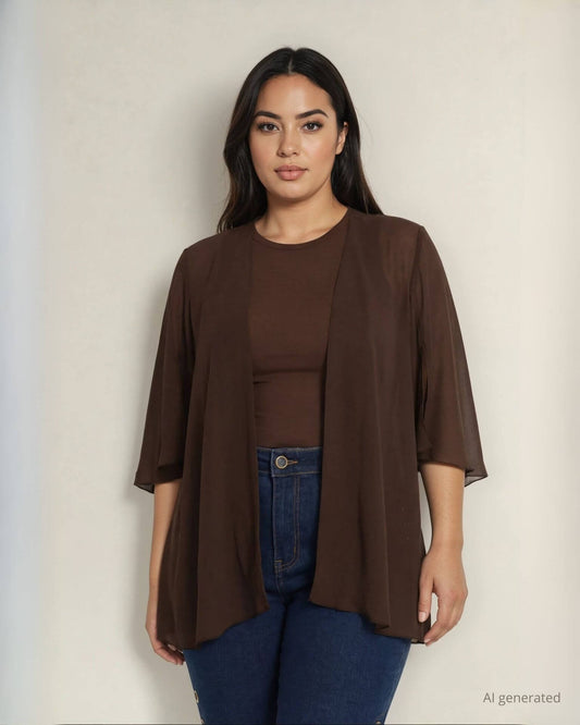 Caban con maniche e spacco curvy