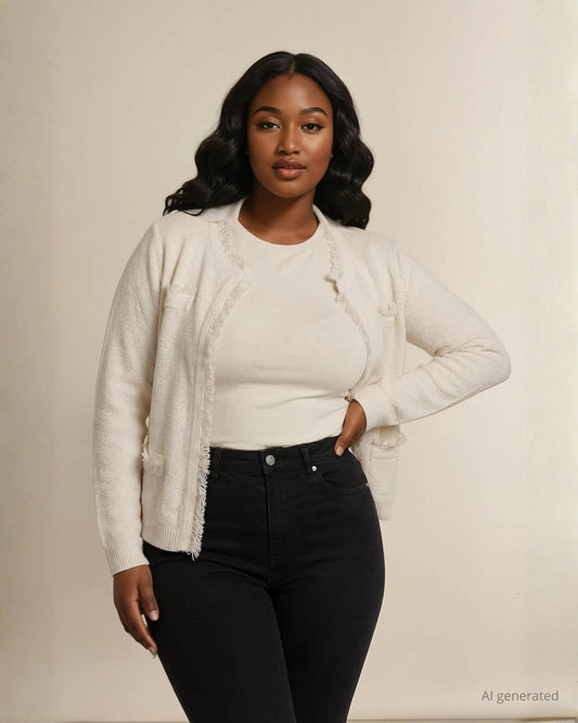 Bolerino con pattine e frange curvy