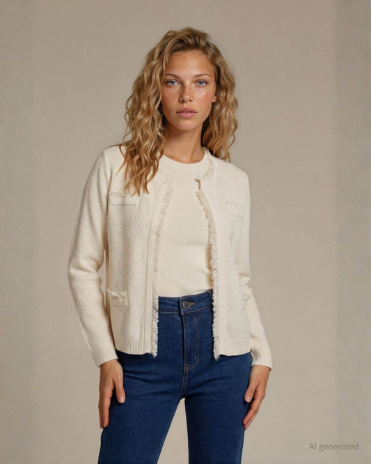 Bolerino con pattine e frange