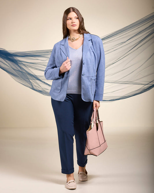 Giacca con tasche e bottoni curvy