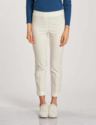 Pantalone in bengalina con elastico bianco