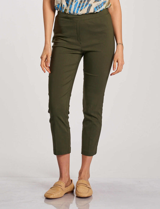 Pantalone in bengalina con elastico militare
