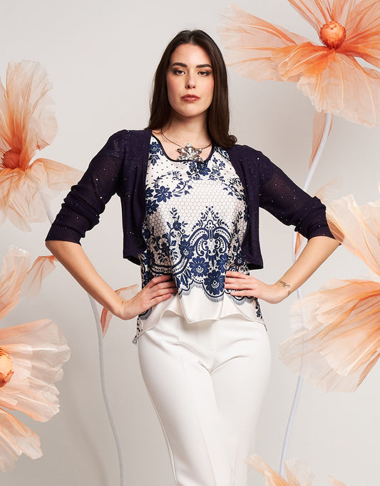 Bolerino con filato paillettes