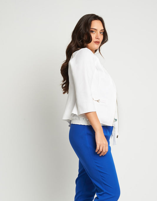 Bolerino con morsetti e catenina curvy