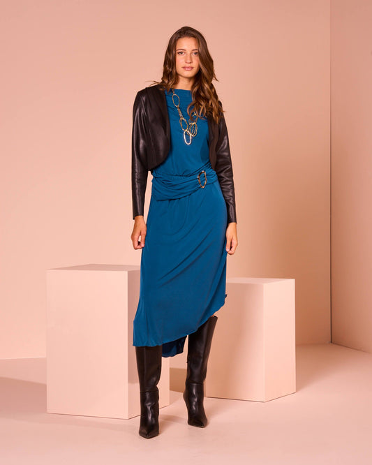 Bolero corto con motivo di pieghe