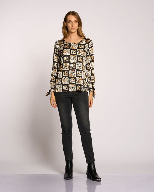 Camicia fantasia con fiocchi removibili