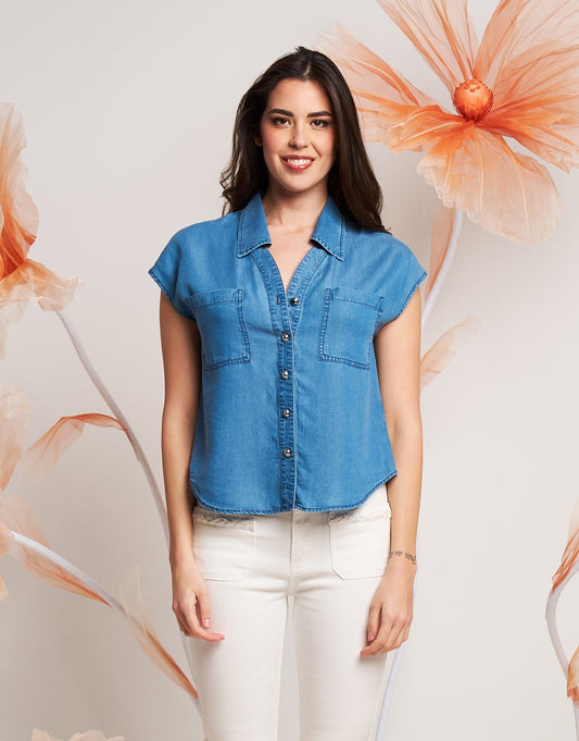 Casacca a kimono con colletto e tasche