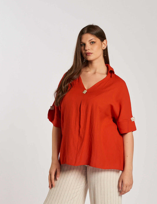 Casacca con bottoni a contrasto