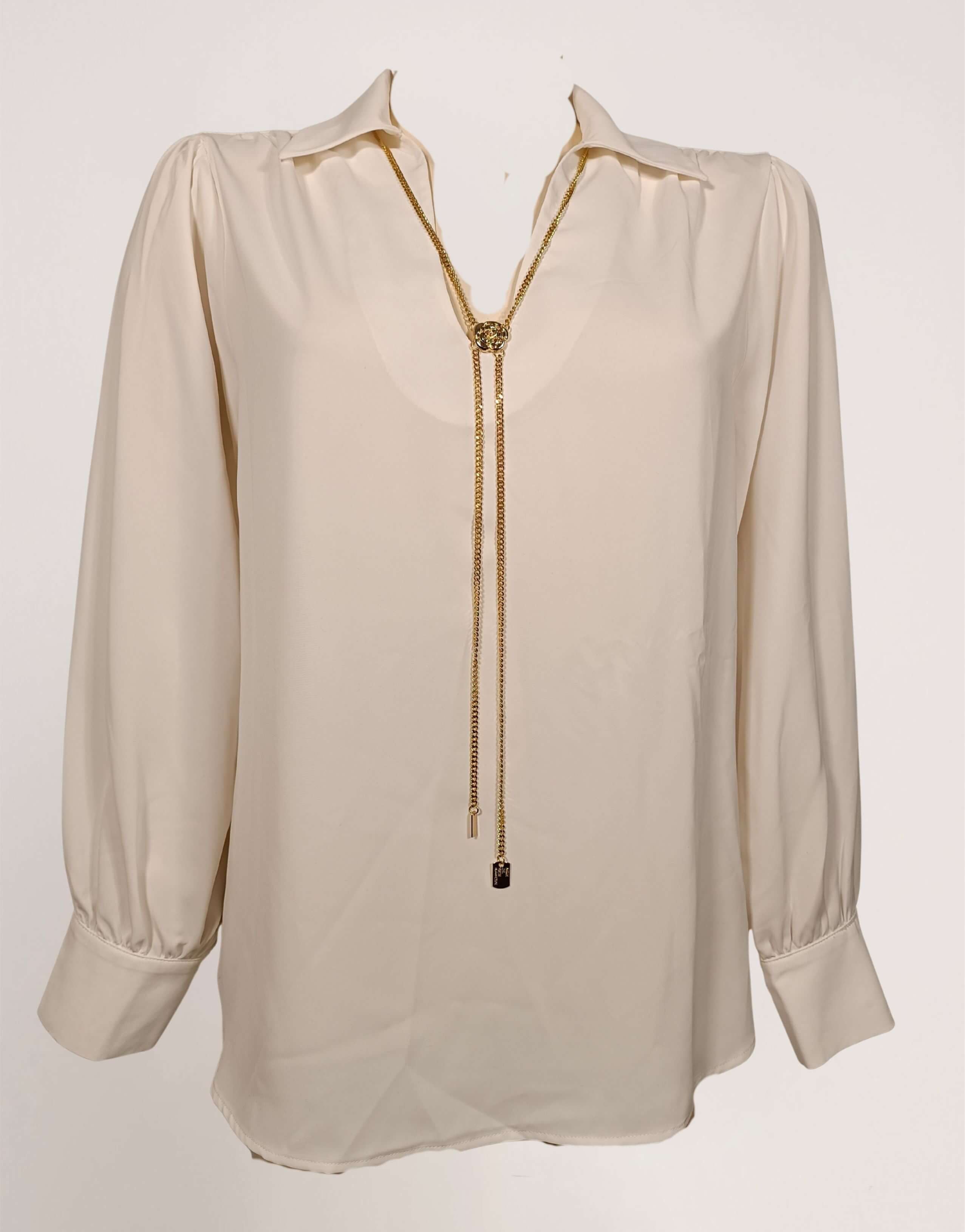 Casacca con colletto e collana removibile curvy