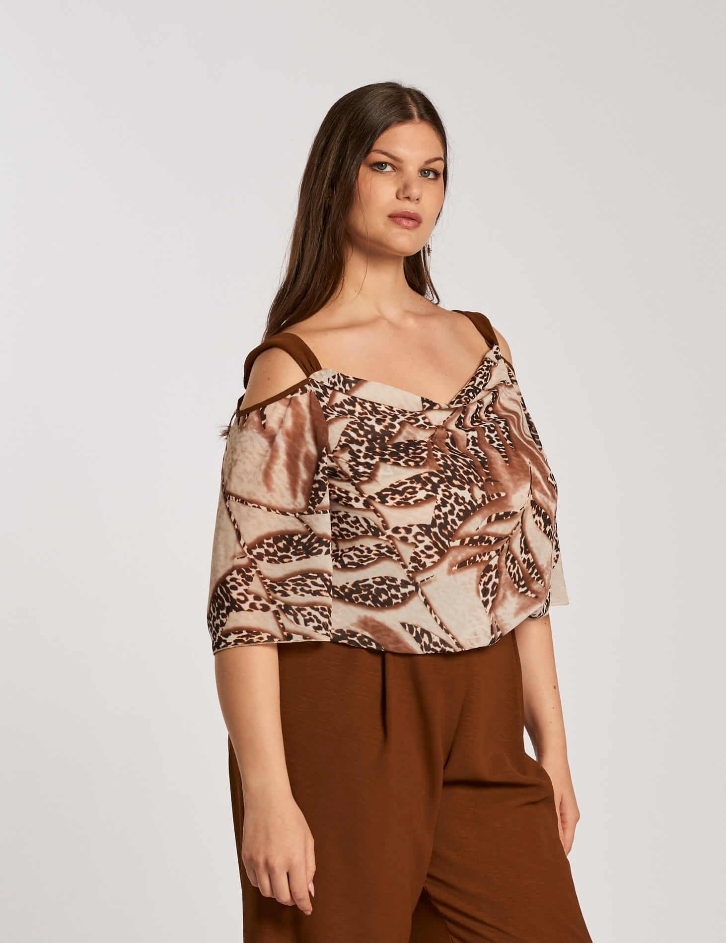 Casacca con elastico e spalline curvy
