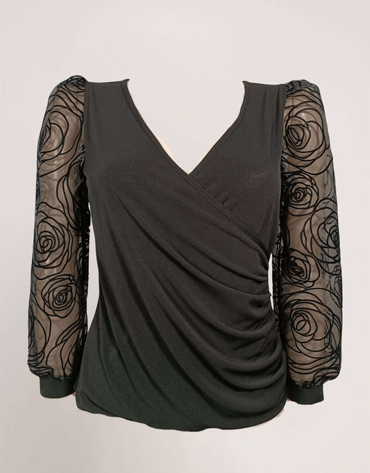 Casacca con maniche in organza curvy