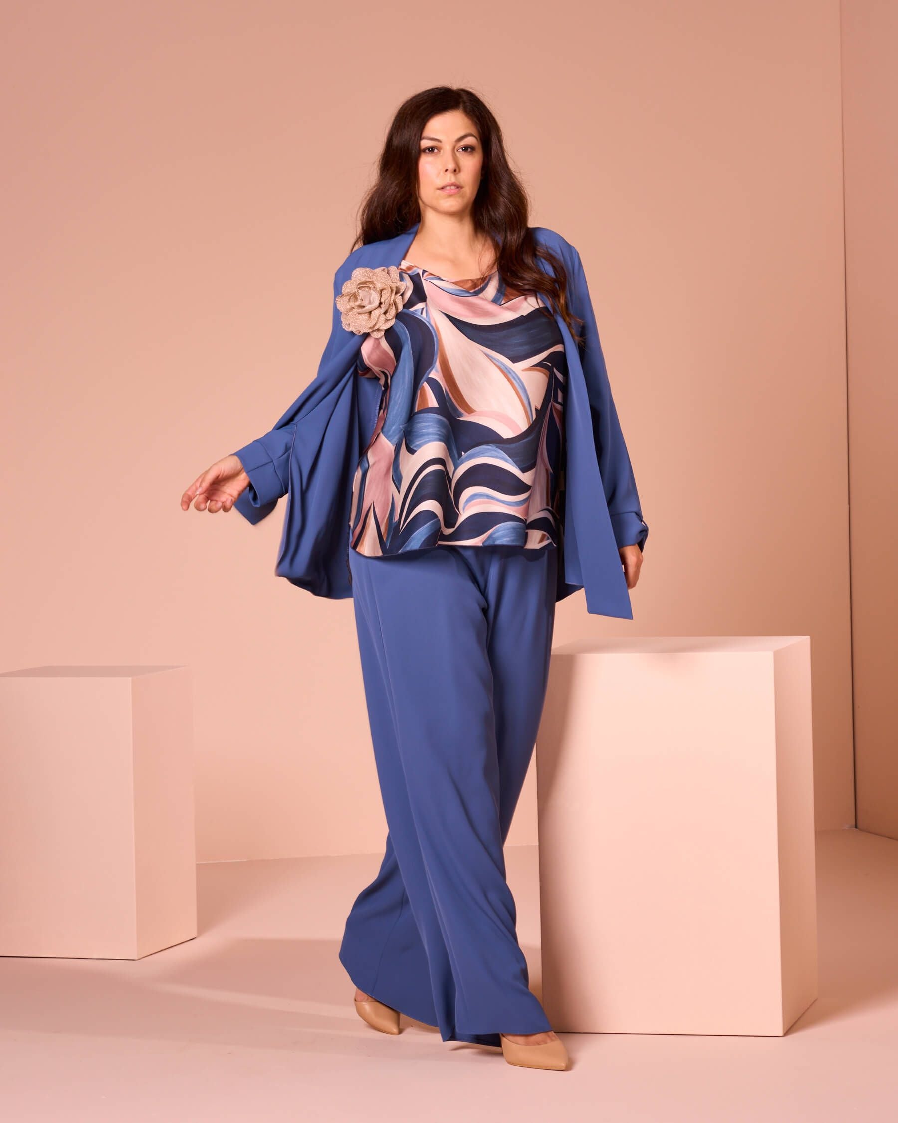 Casacca con maniche tre quarti curvy