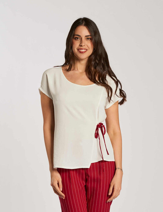 Casacca con nastrino rosso gessato