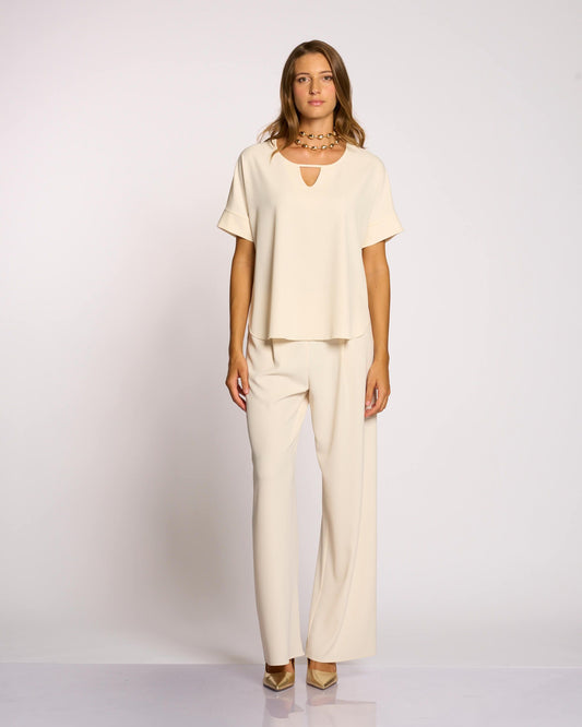 Casacca con oblò sullo scollo