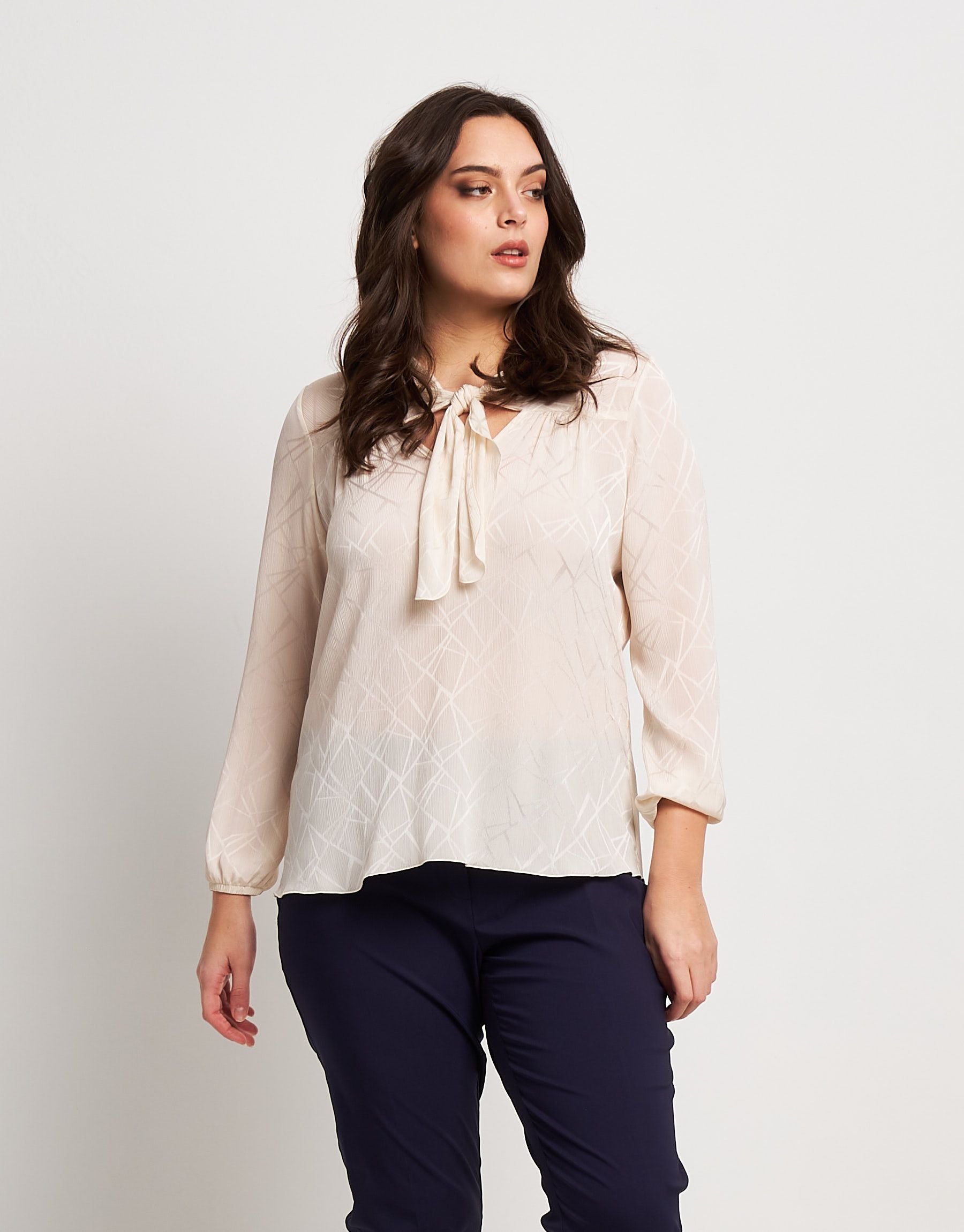 Casacca in raso con carré curvy
