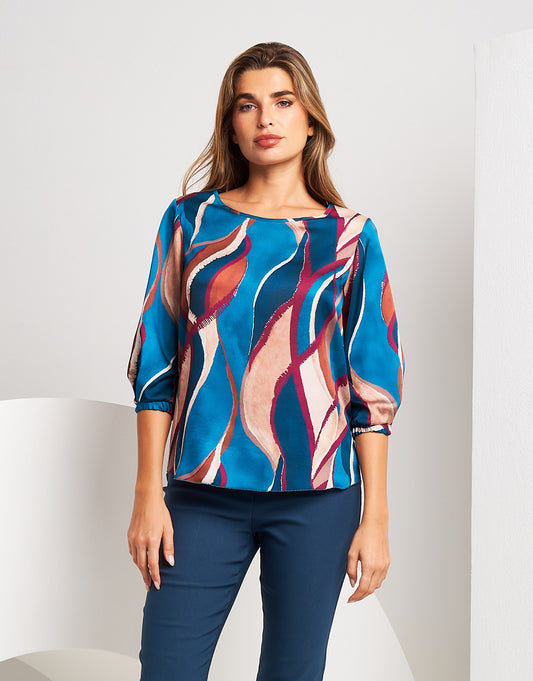 Casacca in raso con elastico ai polsi