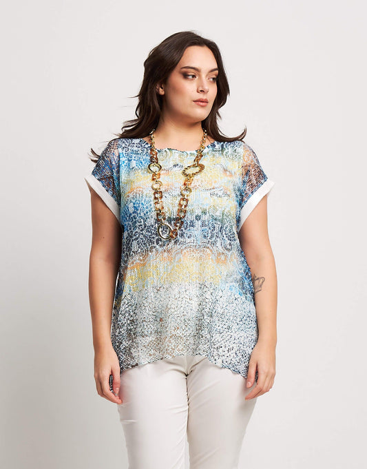 Casacca in rete con fodera e paillettes curvy