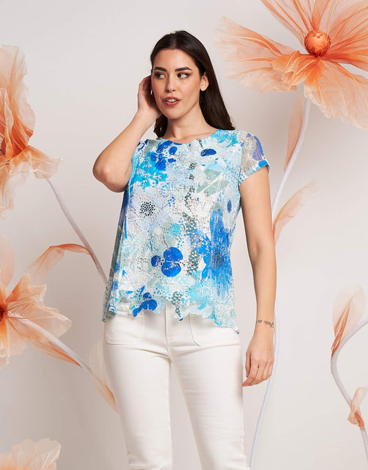 Casacca in rete e pizzo con fodera