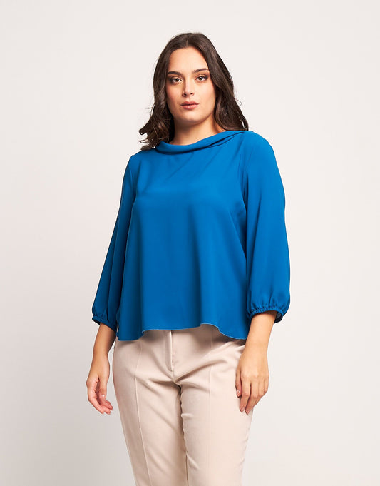 Casacca setificata con scollo a ciambella curvy