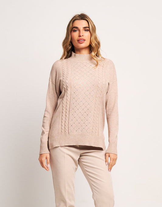 Dolcevita con motivi e strass