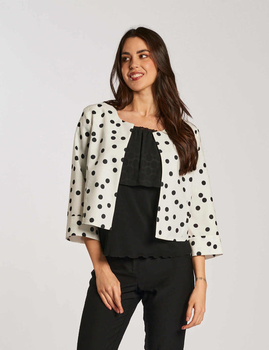 Giacca a pois con maniche a tre quarti