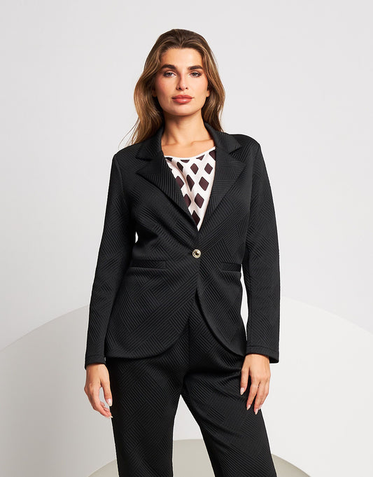 Giacca con bottone e collo revers