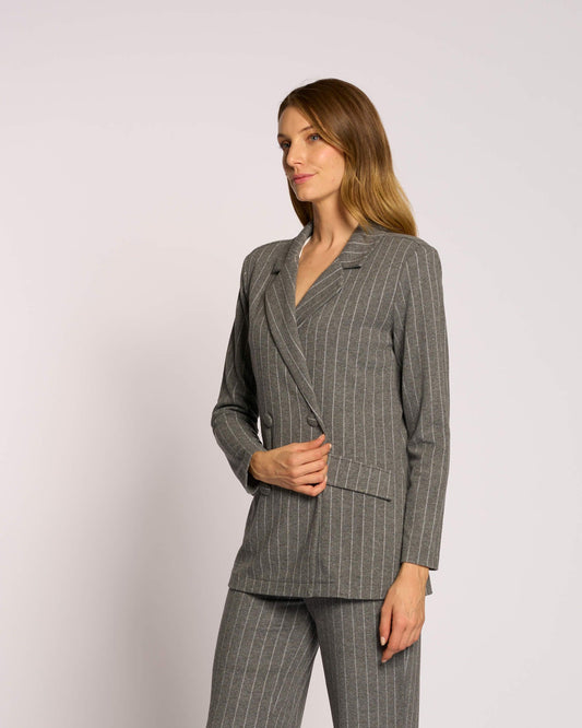 Giacca doppio petto in gessato