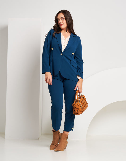 Giacca ottanio con bottoni oro curvy