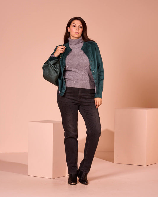 Giacchino in tessuto doppiato con bottoni curvy