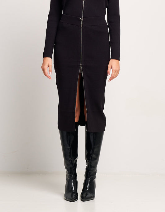 Gonna tubino a coste con zip