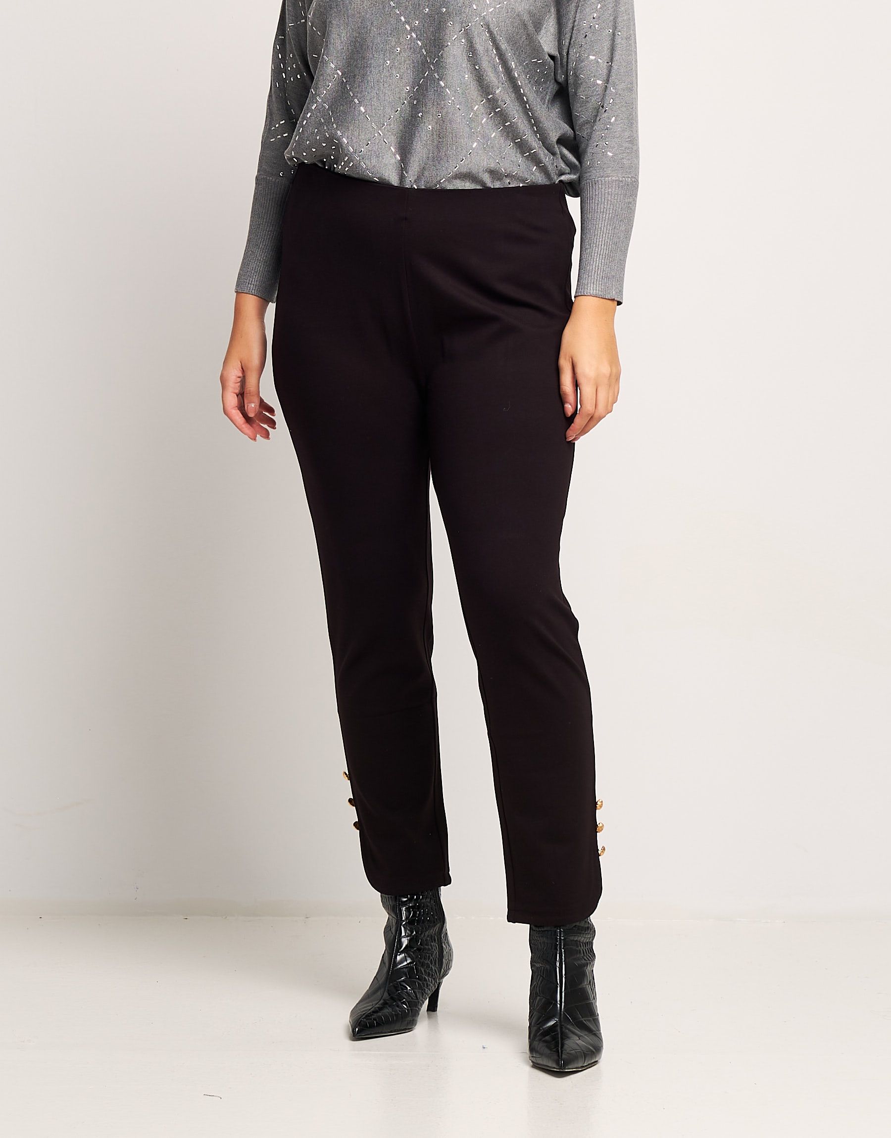 Leggings con bottoni oro curvy