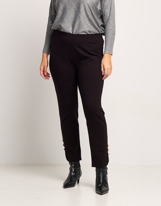 Leggings con bottoni oro curvy