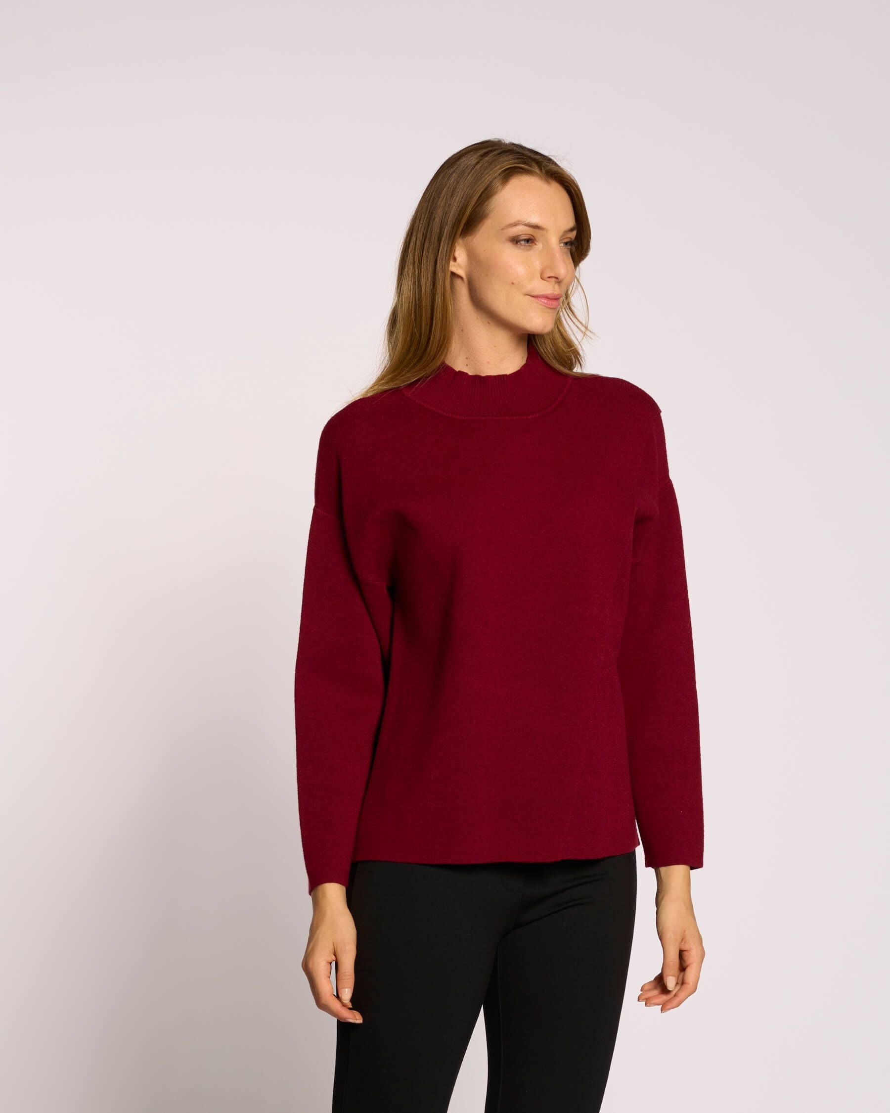 Maglia a portafoglio con collo alto