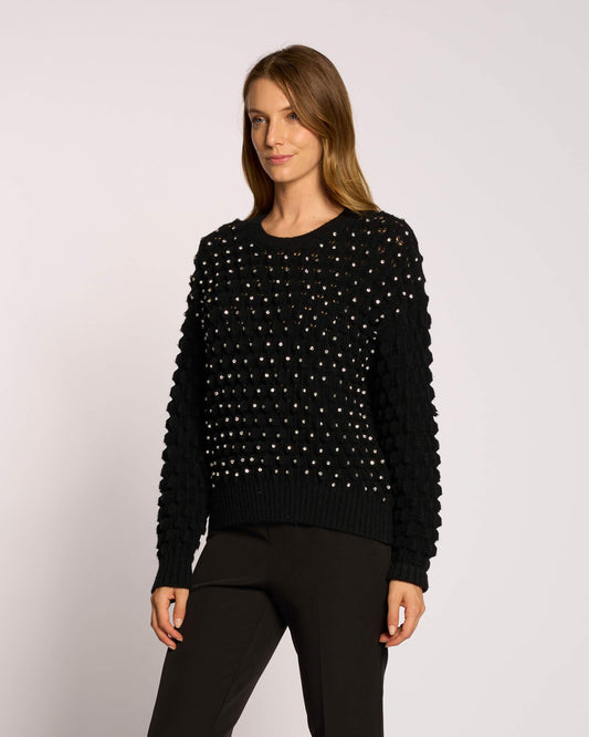 Maglia a squame con diamanti