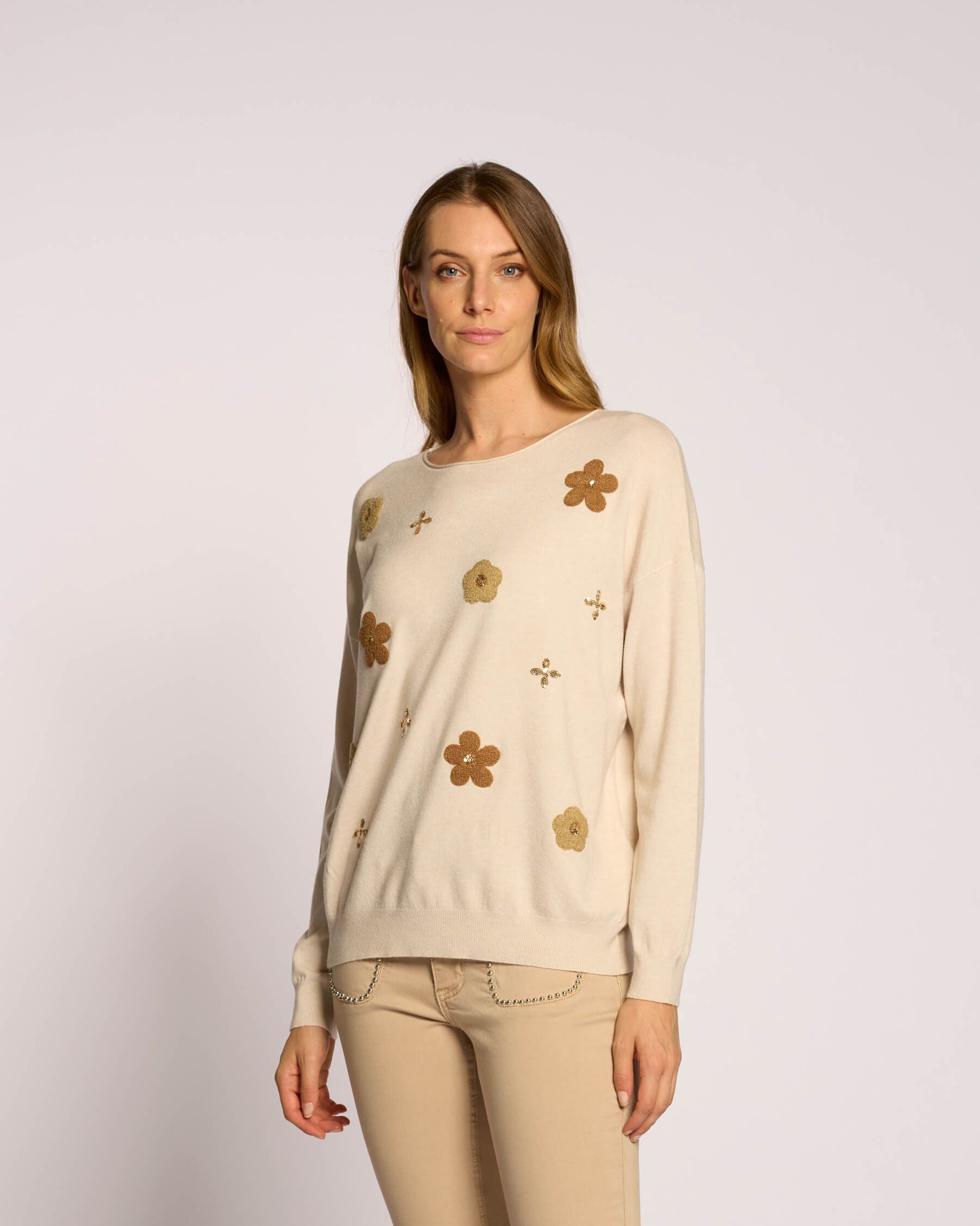Maglia con intarsi frontali