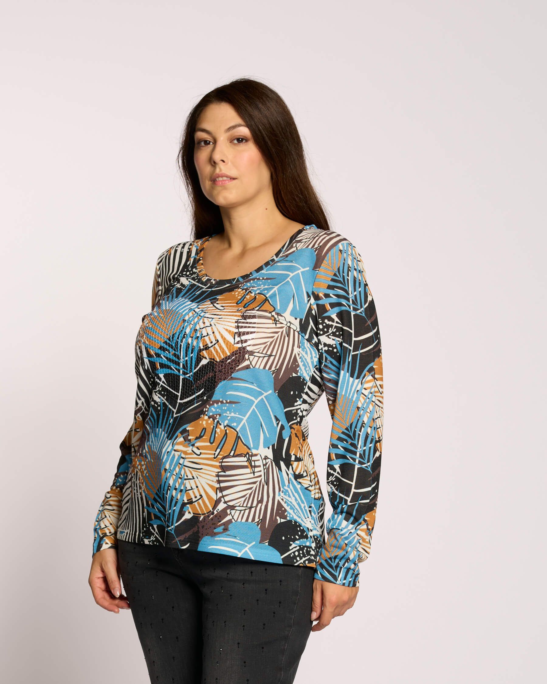 Maglia in tessuto con dettaglio paillettes curvy