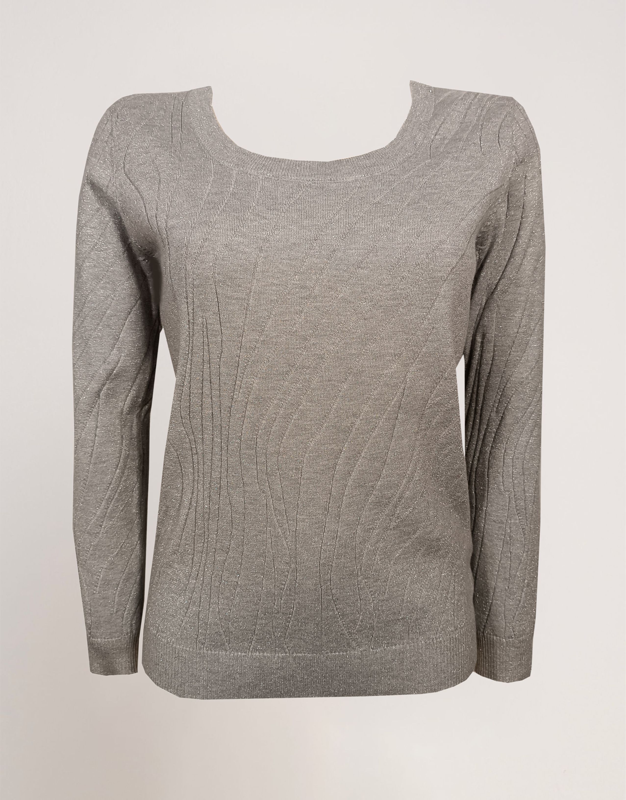 Maglia lurex con pattern onde